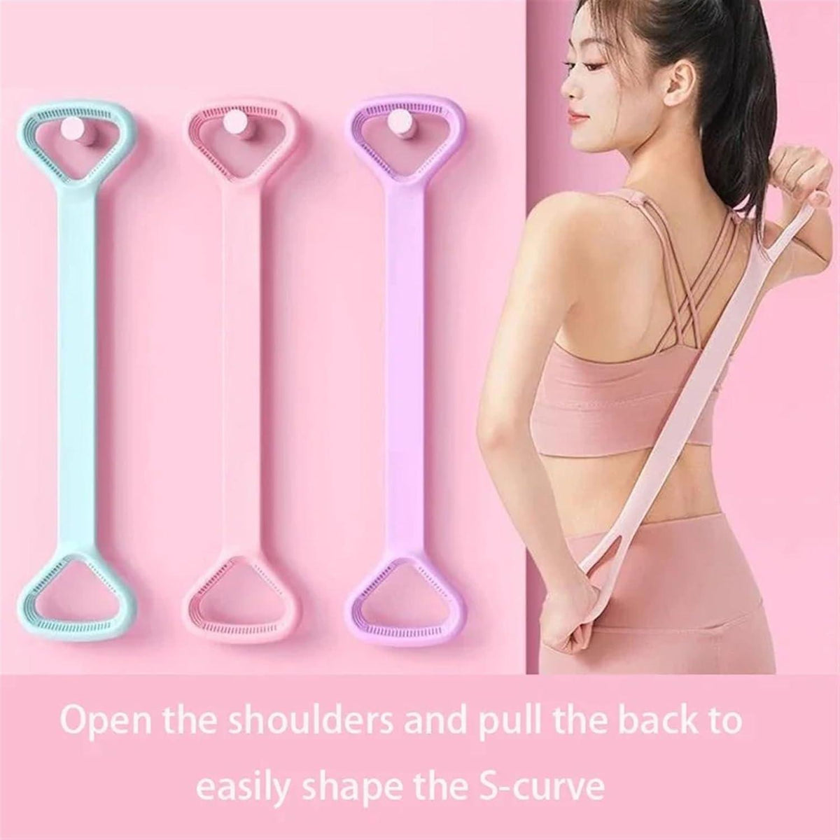 yoga belt Stretch Strap Yoga 8-figure Tensioner Yoga Tool Open BACK