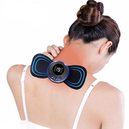 EMS Mini Electric Neck Back Body Massager Muscle Therapy Pressure PAIN