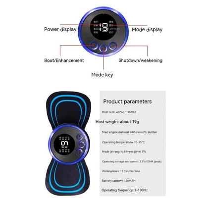 EMS Mini Electric Neck Back Body Massager Muscle Therapy Pressure PAIN