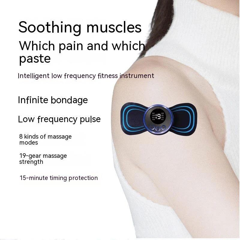 EMS Mini Electric Neck Back Body Massager Muscle Therapy Pressure PAIN