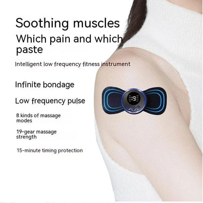 EMS Mini Electric Neck Back Body Massager Muscle Therapy Pressure PAIN