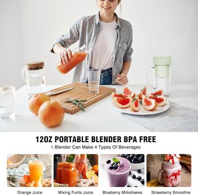 Mini Blender Pink Clear ABS for Home Office