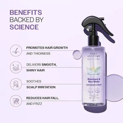 Hair Spray Rosemary Rice Water for Thinning Hair Frizz Control