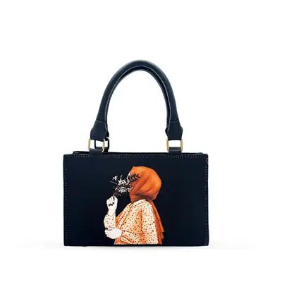 Girl's Faux Leather Printed Tote Bags
