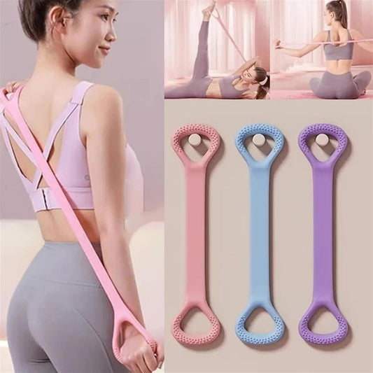 yoga belt Stretch Strap Yoga 8-figure Tensioner Yoga Tool Open BACK
