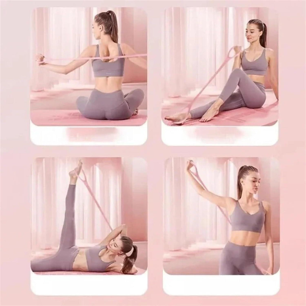 yoga belt Stretch Strap Yoga 8-figure Tensioner Yoga Tool Open BACK
