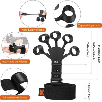 Silicone Gripster Grip Strengthener Finger Stretcher Hand GRIP
